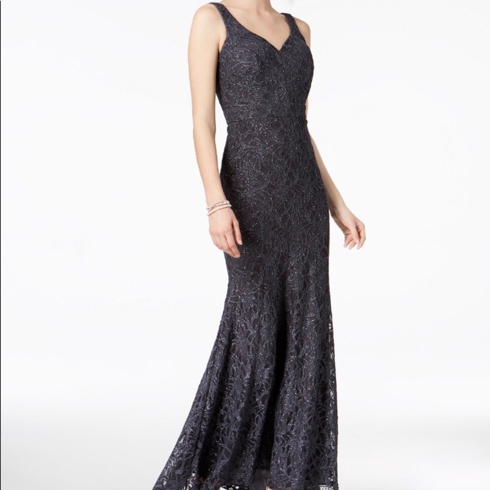 NWT Betsy and Adam sequin gown sz 6